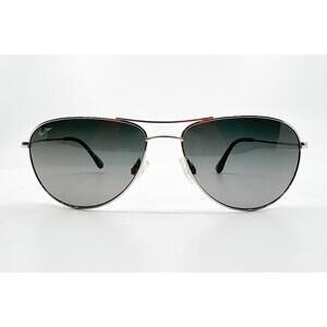 Maui Jim Sea Horse MJ 772-17 Silver Gray Sunglasses 60-15-143 8985